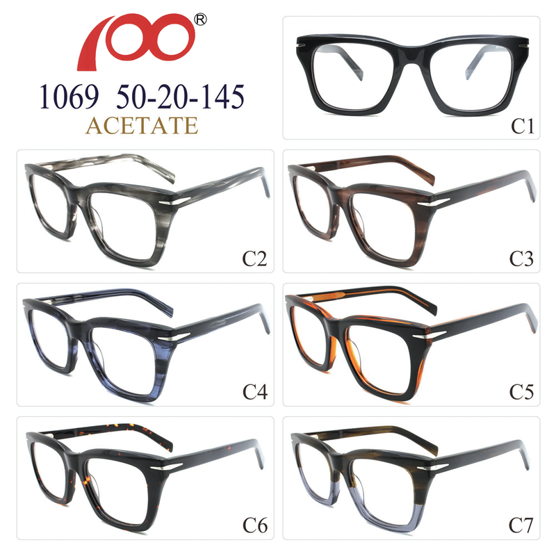 Ready Goods Acetate Frame Rectangle Shape Demi High Quality Small Order Fast Delivery Eyeglasses Optical Frames